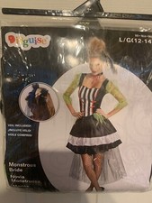 New Disguise Monstrous Bride Costume Adult Size L 12-14 Dress Pettiicoat More