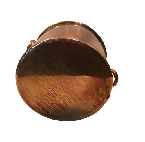 VINTAGE SMALL ROUND COPPER FLOWER POT / PLANTER 1950's 60's 5.5" W x 4.25" H - Picture 4 of 5
