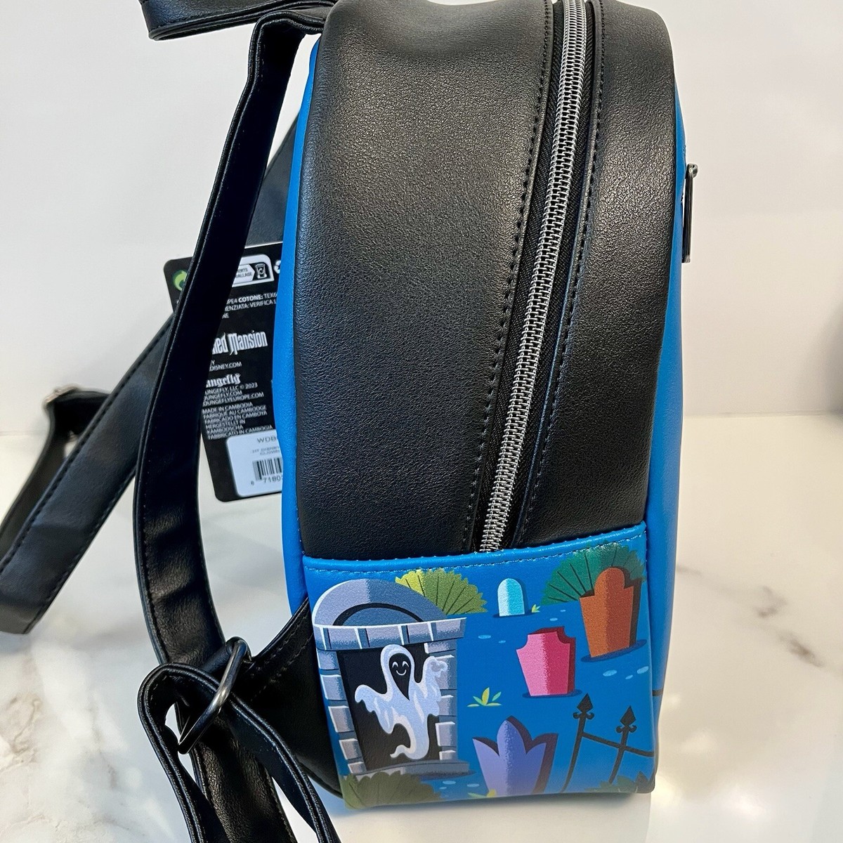 NWT - Loungefly Disney The Haunted Mansion Attraction Cartoon Artwork Backpack bj1144.jpg main image 3