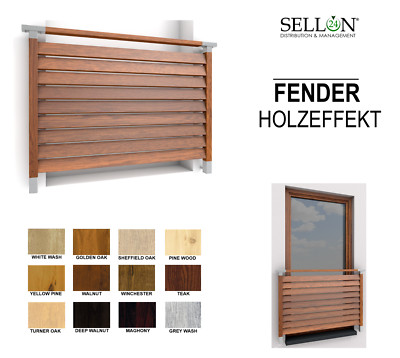 Edelstahl Französischer Balkon HOLZEFFEKT Gitter Profil ALU Fenster Geländer