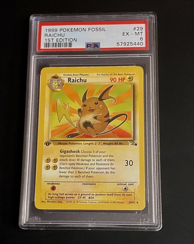 Raichu (1st Edition) graded PSA 6 for sale on eBay