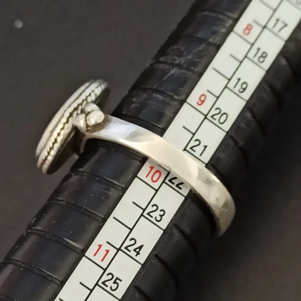 Anillo vintage para hombre plata esterlina ónix negro retro 925 cabujón ovalado 9,75 para mujer Foto 4 de 4