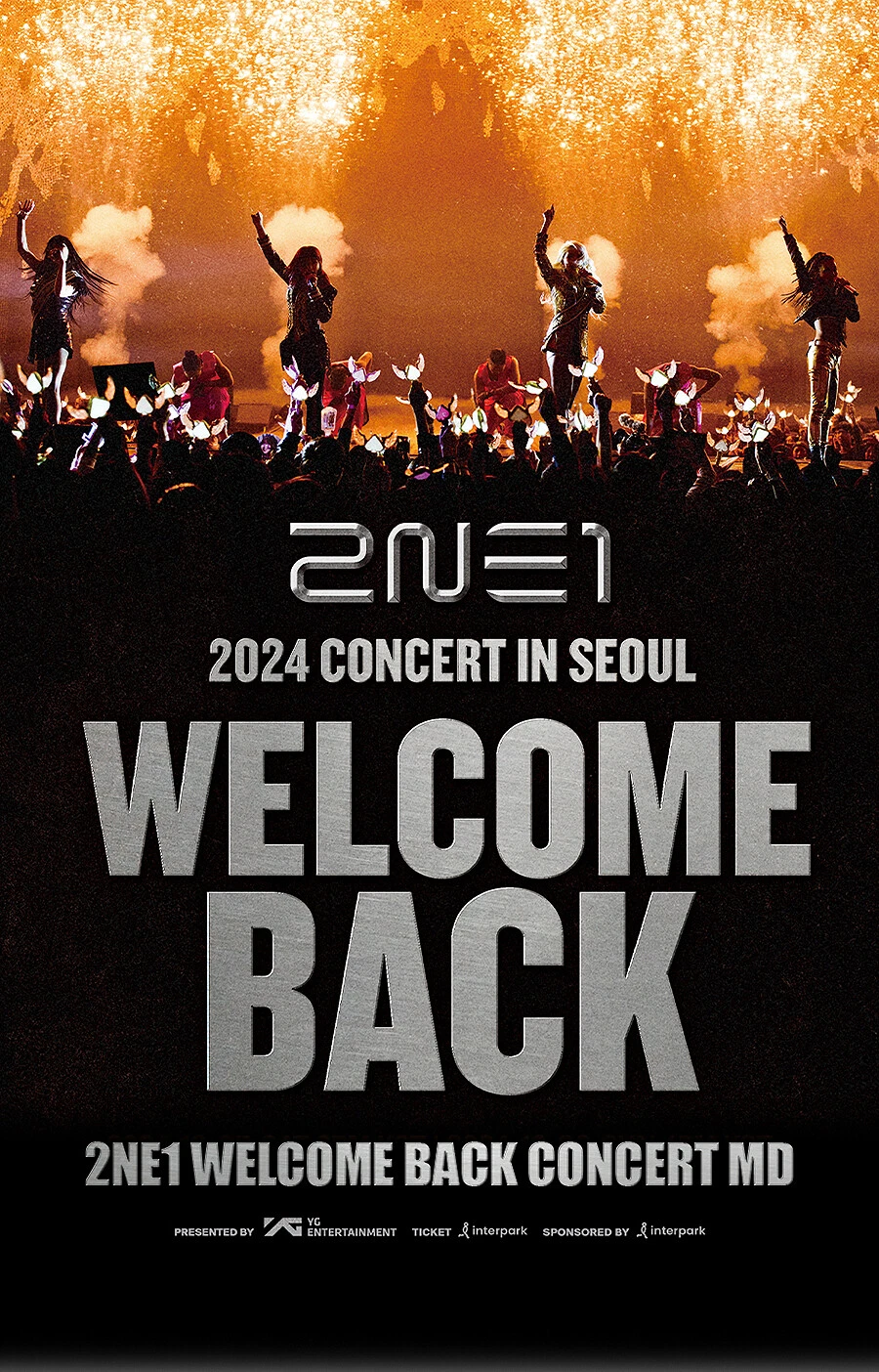 2NE1 OFFICIAL LIGHT STICK with Strap,2 Sticker Tracking Code