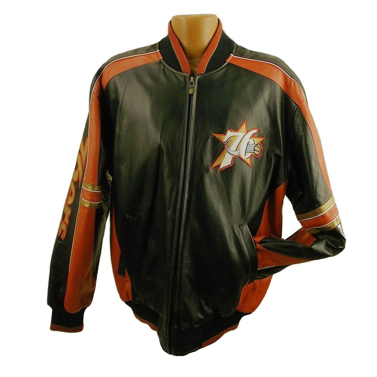 NBA PHILADELPHIA 76ERS LEATHER BOMBER JACKET 76ERS | eBay