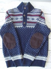 Tommy Hilfiger Men's Nordic Fair Isle Pullover Sweater Lambswool Blend Size S