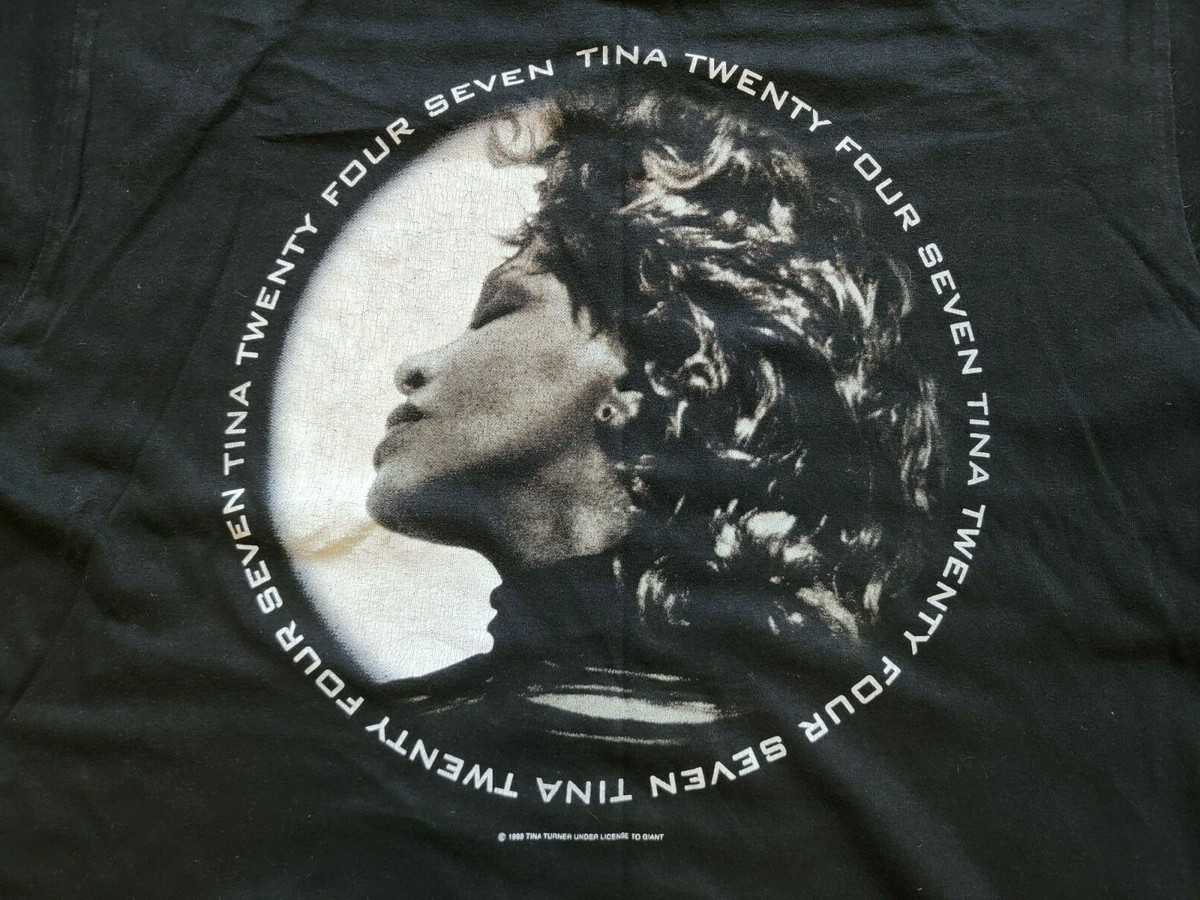Vintage T Shirt Tina Turner World Tour Twenty Four Seven Around