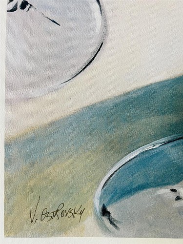 Victor Ostrovsky Beaujolais Hand Signed Limited Giclee on Canvas France Wines - 第 3/3 張圖片