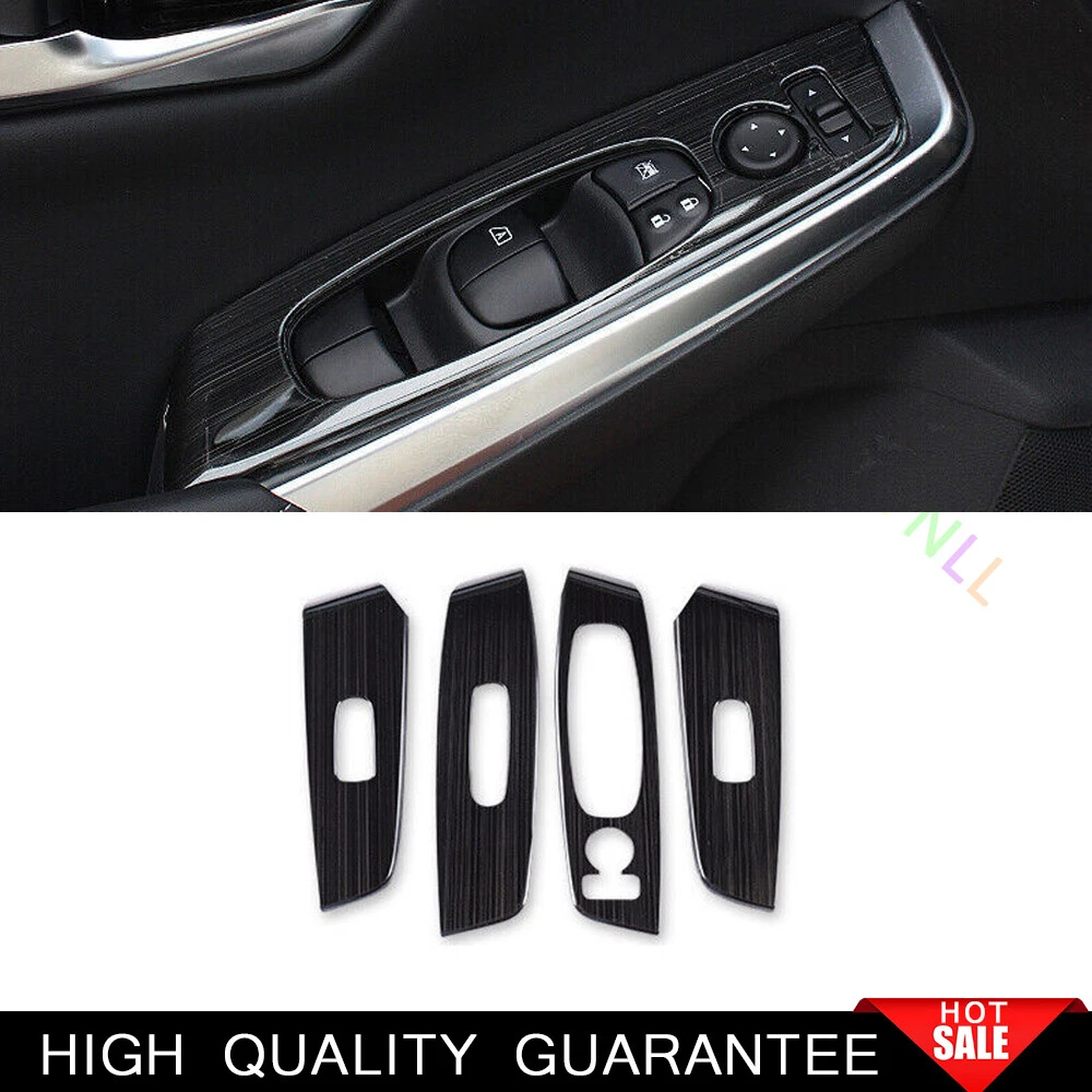 For Nissan Sentra 2020-2022 Black Steels Window Lift Panel Switch Cover Trim