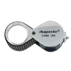 Augusta Watchmaker's Loupe Pocket Magnifying Glass 20x Ø21mm with Grip Rubber