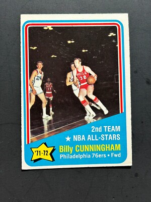 1972-73 Topps Basketball #167 Billy Cunningham 2nd Team All NBA All Star EX/EX+