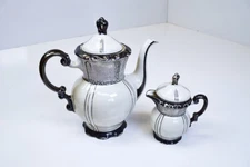 Vtg Mitterteich Teapot (Coffee Pot?) & Creamer MIT87 Bavaria * Good Condition