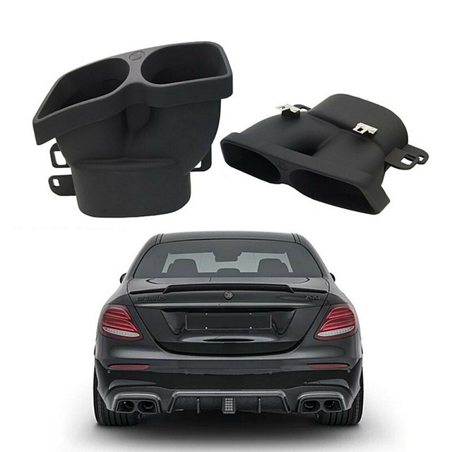 Black Quad Exhaust Tip For Mercedes Benz Brabus C E S W205 W212 W222
