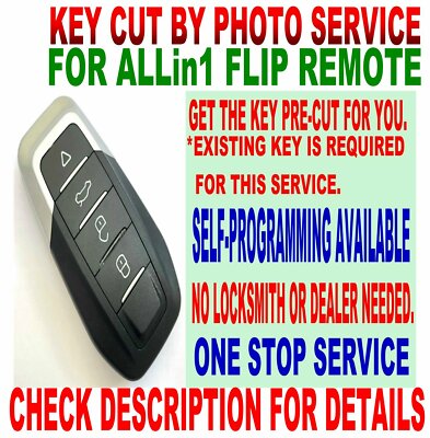 KEY CUT BY PHOTO F-STYLE FLIP REMOTE FOR TOYOTA HYQ12BBX CHIP DOT JDM KEYLESS