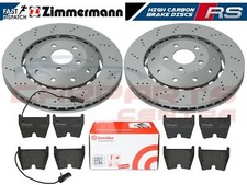 FOR AUDI RS4 B8 RS5 4.2 FRONT BIG BRAKE DRILLED BRAKE DISCS BREMBO PADS 365mm