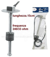 GALLEGGIANTE VERTICALE INOX 15cm 240/33 ohm PER SERBATOIO ACQUA O CARBURANTE