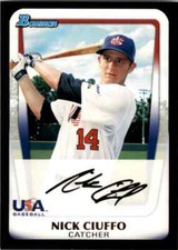 2011 Bowman Draft Prospects Nick Ciuffo #BDPP93 Team USA