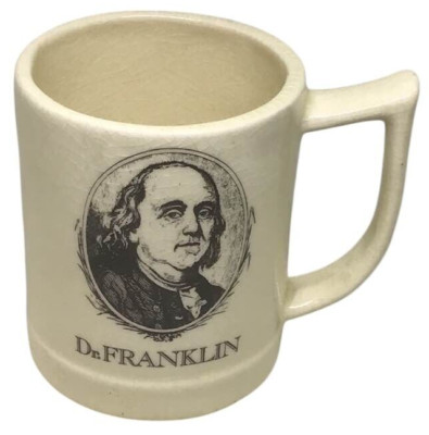 Dr Ben Franklin Coffee Mug Where Liberty Dwells Their Is My Country Grammar USA