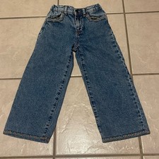 Zara Kids Classic Blue Denim Jeans with Colorful Trim Size 6