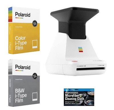 Polaroid Lab Instant Film Photo Printer + Color & Black and White black