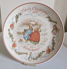 Wedgwood Peter Rabbit 1997 Christmas Plate Beatrix Potter Made in UK