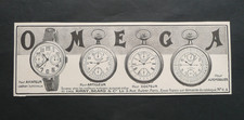 PUBLICITE 1916.. Montre OMEGA pour Aviateur Artilleur Docteur Automobiliste