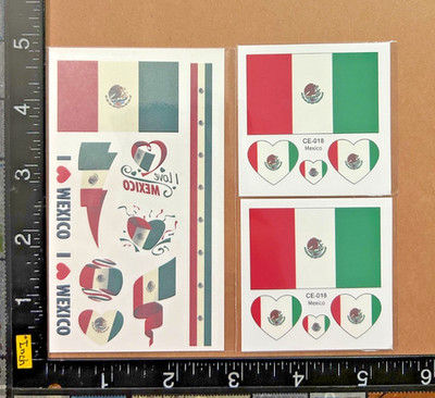 MEXICO TEAM SOMOS MEXICO, 3 SHEET TEMPORARY TATTOOS BEAUTIFUL DESIGN #WORLDCUP26