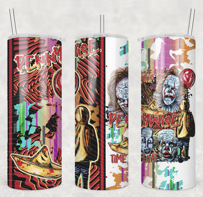 Horror Clown 20 oz Tumbler w/ Lid & Straw