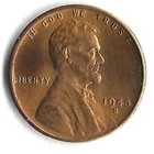 1945-S - U.S. Lincoln Memorial Cent                          (BB-56)