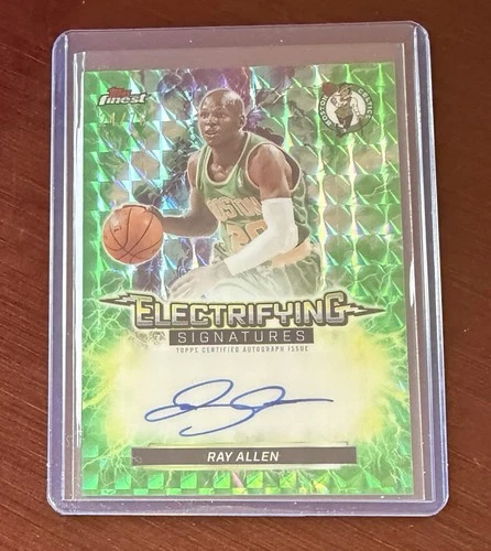 2025-26 Topps Finest Electrifying Signatures Auto Green Geometric Ray Allen 75