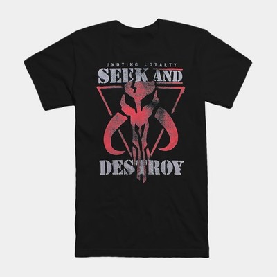 Star Wars Movie Seek And Destroy Adult T-Shirt Officially Licensed Size S