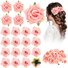 21 Pcs Flower Hair Pins Rose Barrettes Clips for Women Flower Accessories Bride