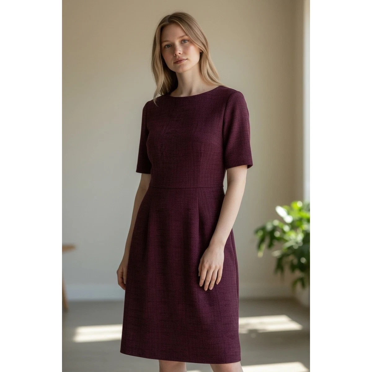 crochet knit beach midi dress in toffee Meadow Dress In Toffee – Mister Zimi main image 1