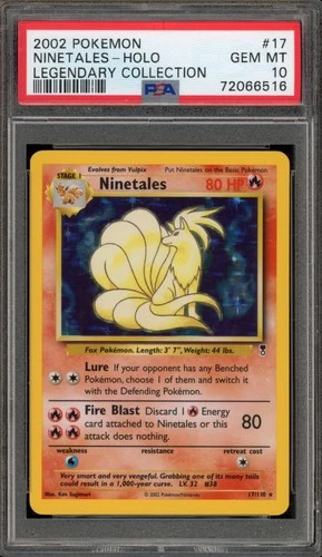 Pokemon Ninetales Legendary Coll. Holo Rare #17 PSA 10 Gem Mint