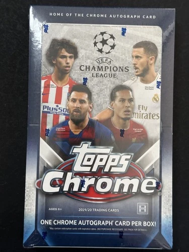 2019-20 Topps Chrome UEFA Champions League Soccer Hobby Box Sealed