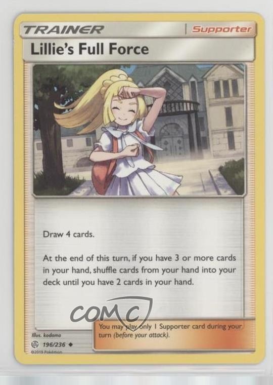 Lillie's Full Force Pokémon Sun & Moon Cosmic Eclipse #196