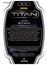 2022 Panini Chronicles #10 Joe Ryan Titan Building Blocks