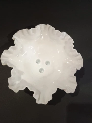 Fenton Hobnail Milk Glass Candle Base Holder - Vintage