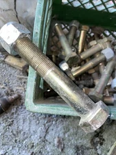 Hex Head Bolt 1"- 14 x 5-1/2" Long  "1 Bolt"  Grade 8  Zinc  1-14x5-1/2