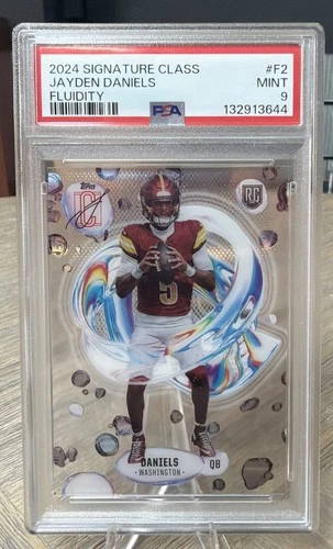 2024 TOPPS SIGNATURE CLASS FLUIDITY #F2 JAYDEN DANIELS ROOKIE RC PSA 9