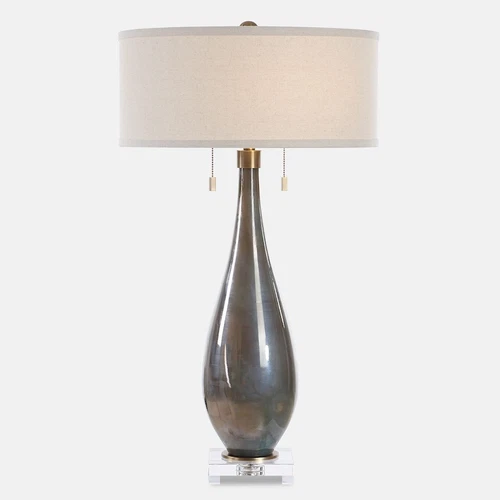Uttermost Cardoni 2 Light Smoke Table Lamp, Brass - 30518 - Picture 1 of 1