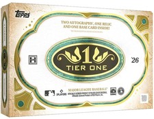 2026 Topps Tier One Hobby Box 2 Autos, 1 Relic 1 day sale