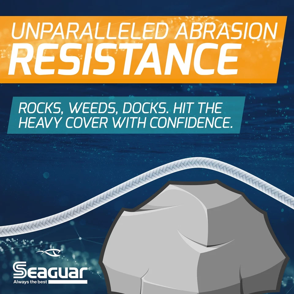 Seaguar Smackdown编织钓鱼线40磅150码低能见度隐形灰色 — 第 4/4 张图片