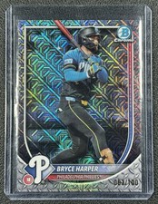 BRYCE HARPER 2025 BOWMAN CHROME MEGA BOX #37 STEEL METAL MOJO REFRACTOR 63/100
