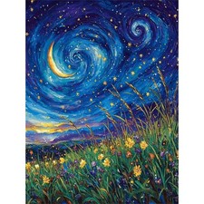 Starry Night Paint by Numbers Kits for Adults,Landscape Paint by Number 16x20 ''