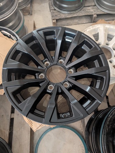 16" X 6" 6 LUG ON 5.5  ALUMINUM TRAILER WHEEL - Matte Black