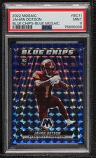2022 Panini Mosaic Chips Blue Prizm /99 Jahan Dotson #BC-11 PSA 9 MINT 2l4