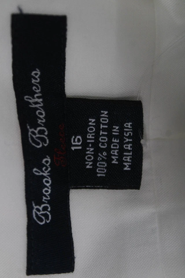 Brooks Brothers Red Fleece Boys Collared Button-Down Shirt White Size 16 - Image 3 of 4