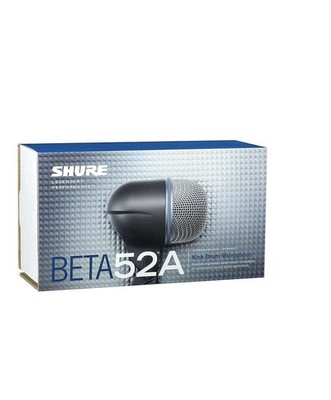 SHURE Dynamisches Mikrofon ''BETA 52A'' Bass, Drum, 20Hz - 10kHz, XLR-Anschluss