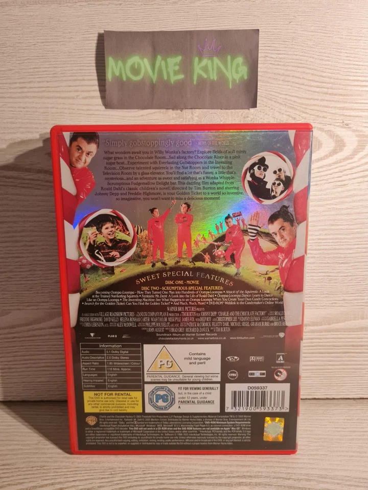 Willy Wonka & Charlie and the Chocolate Factory (DVD) Roald Dahl Bundle [R2] UK - Image 4 of 4