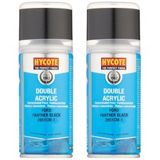 Hycote Colour Spray Paint XDFD414 Ford Panther Black (Pearlescent) 150ml x2